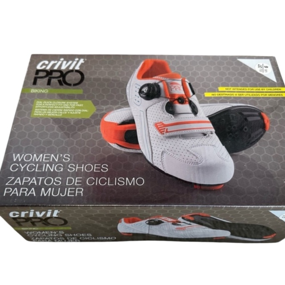 Women Cycling Shoes - White and orange - Picture 4 of 4